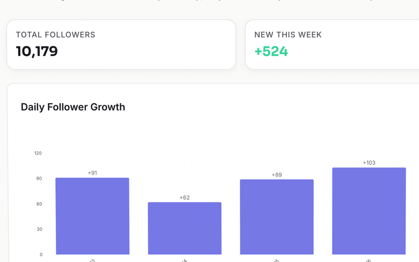 Follower Growth Chart